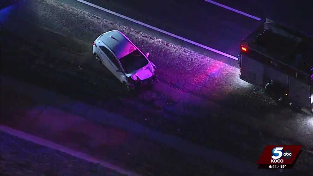 Crash near construction zone causes traffic backup on I-40, just east of OKC