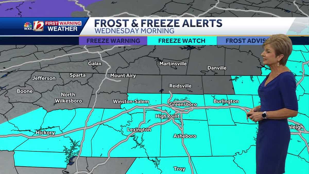 Heavy rain ending tonight in North Carolina, cold air on the way