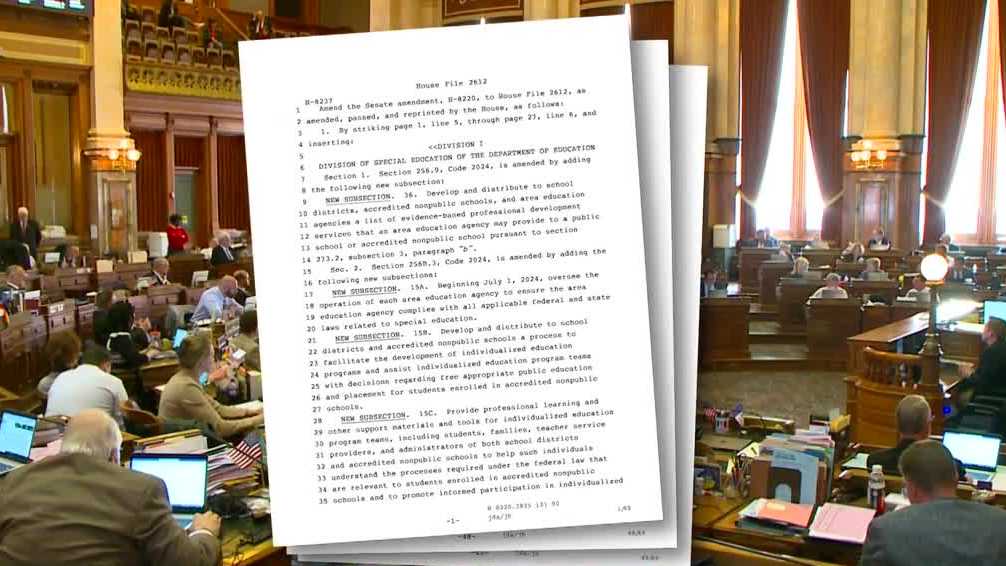 Iowa statehouse: AEA reform bill passes House