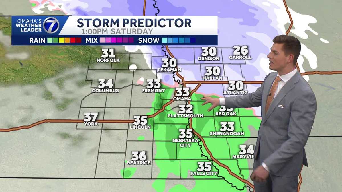 Impact weather Saturday with rain and snow