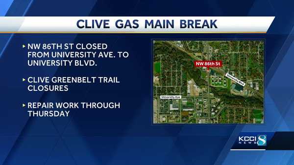 gas main break in clive impacting electricity and gas services