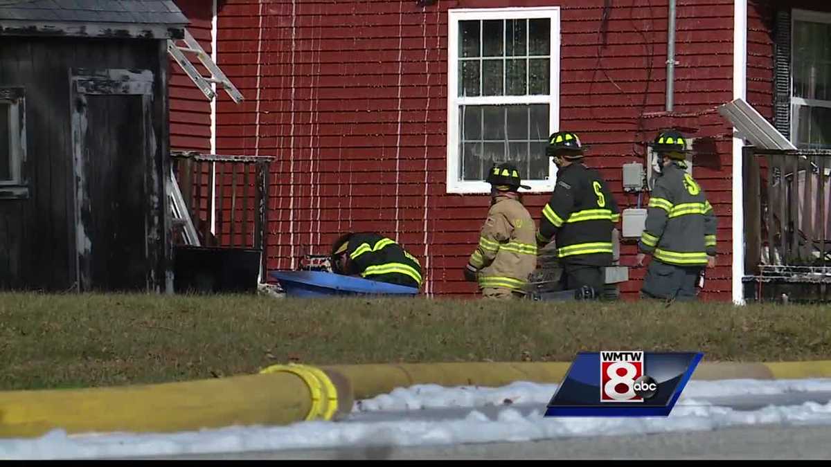Second floor of home collapses after fire in Buxton