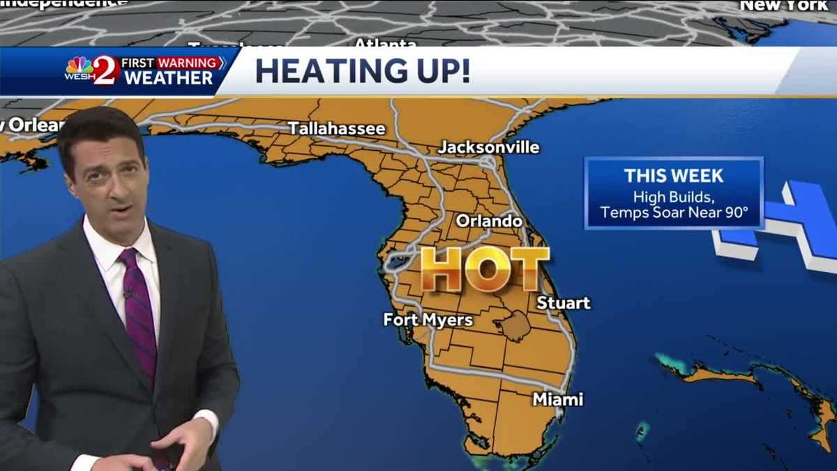 Heating up this week with near record highs by Wednesday!
