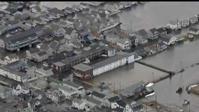 Video: Aerial view of significant flooding in Hampton, NH