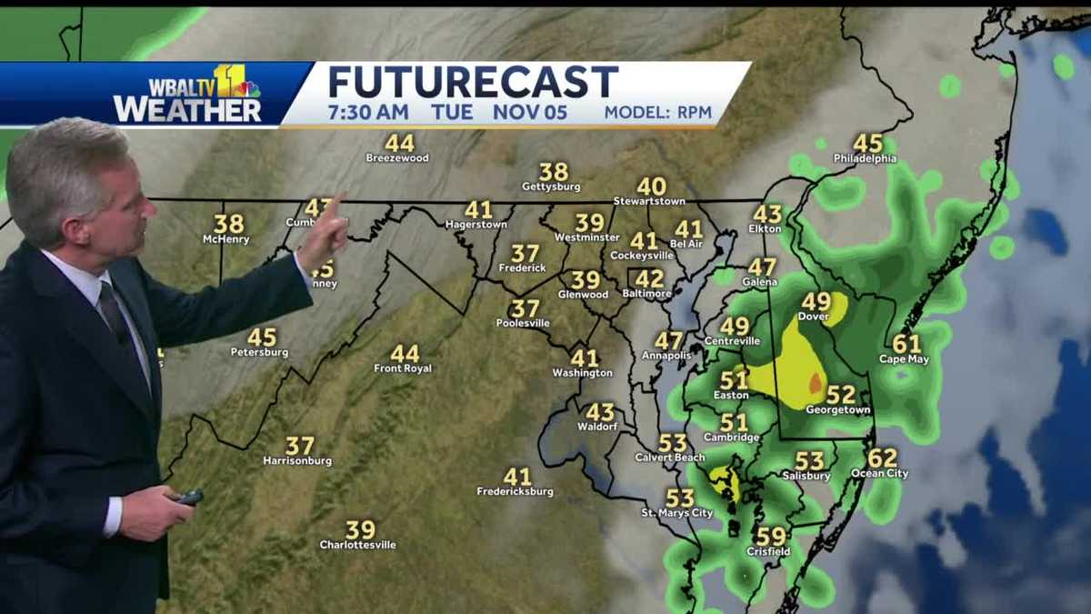 Rain in forecast Tuesday, Tom shows where
