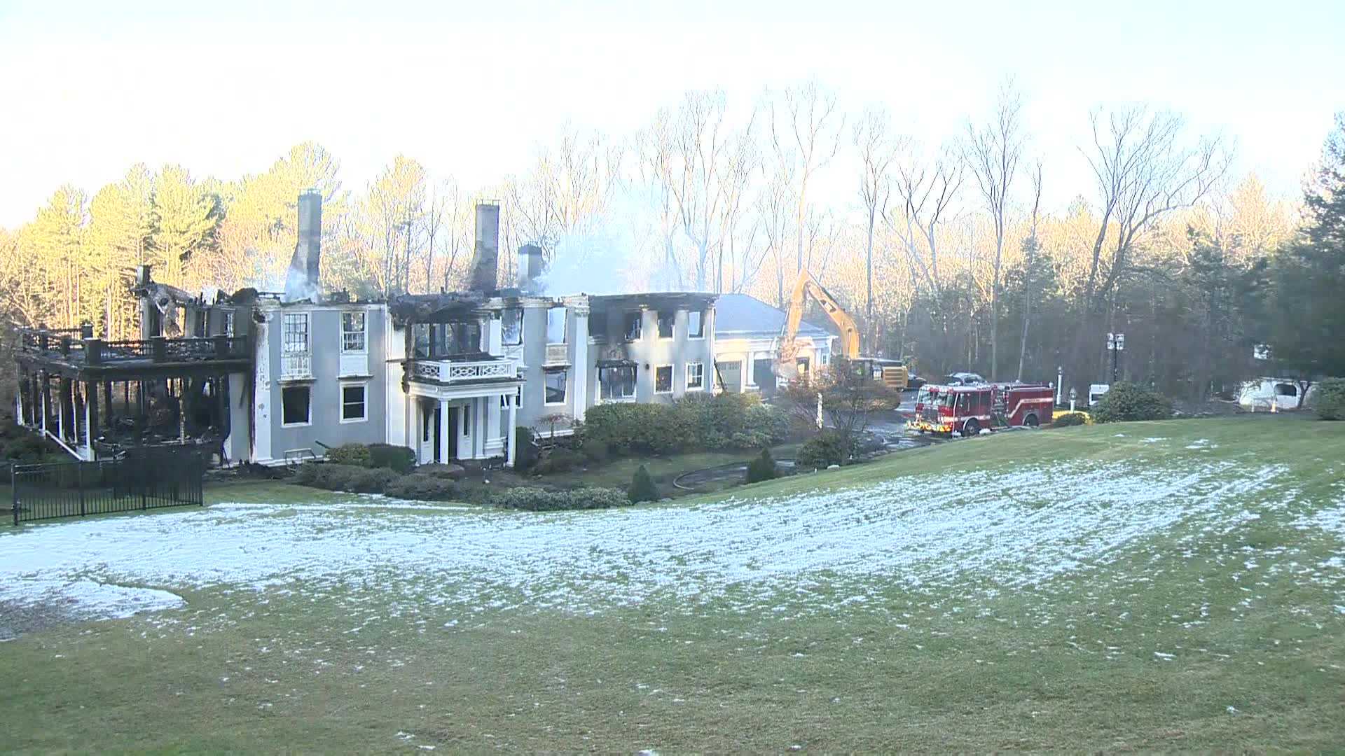 Demolition Of Historic Mansion Begins After Devastating Fire