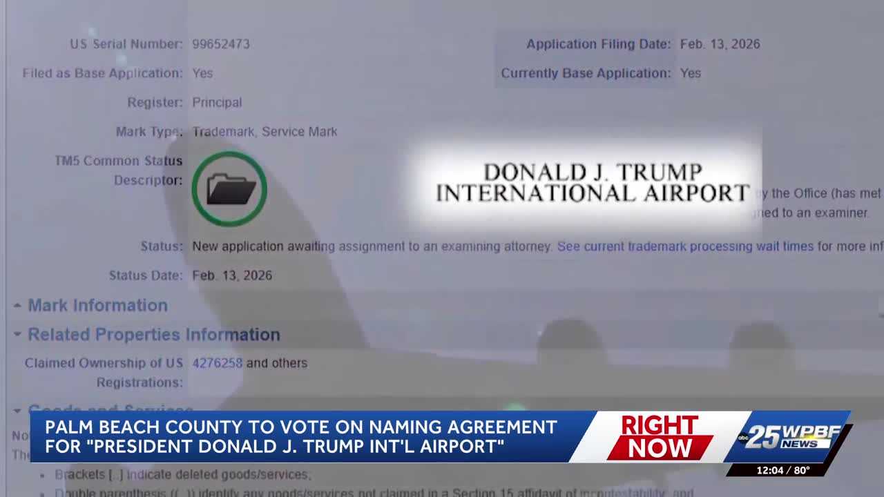 Commissioners discuss renaming airport to ‘President Donald J. Trump International Airport’