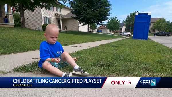 'we're very humbled:' urbandale kid battling cancer has playset built in his backyard