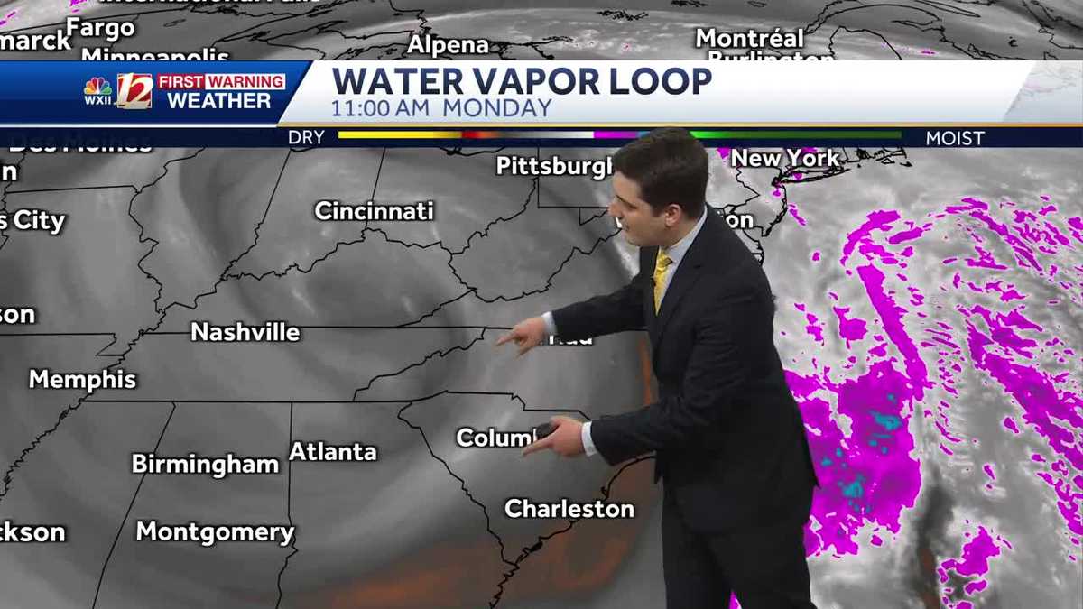 Isolated shower possible Monday PM, comfortable week ahead