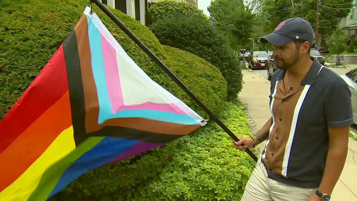 Pride flag burned, torn down outside Mass. home