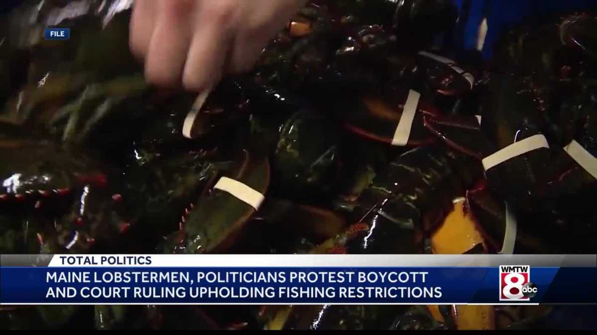 Maine lobstermen, politicians rally in protest of fishing restrictions ...