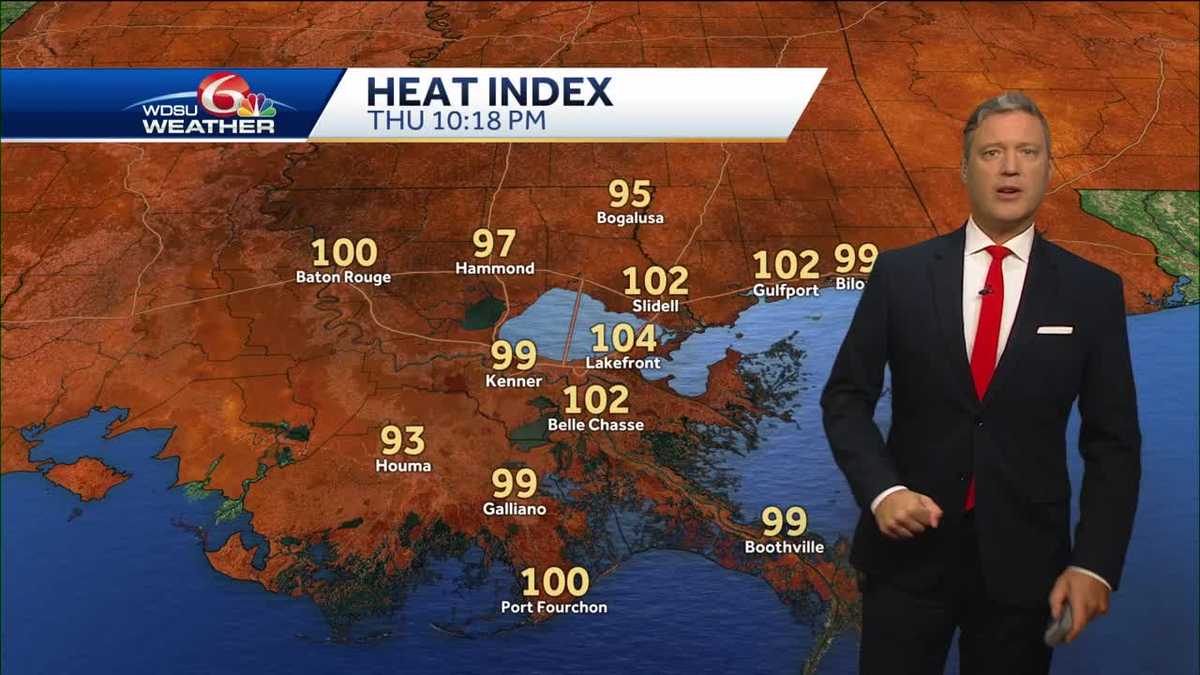 New Orleans heat advisory weekend storms