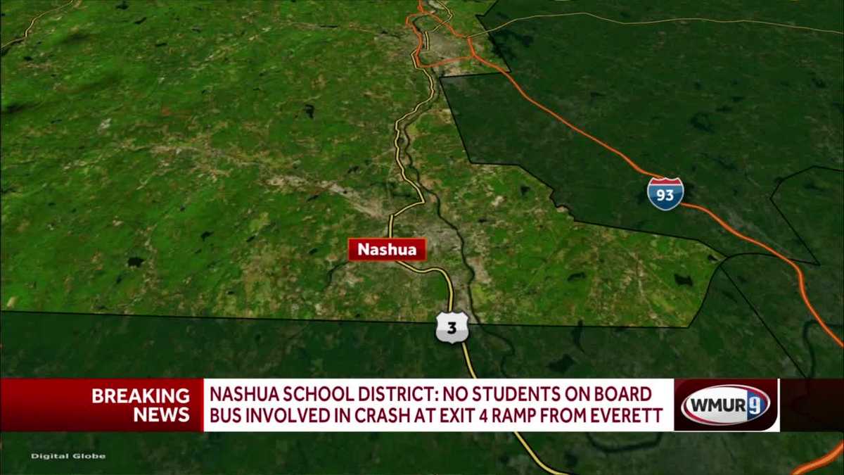 No students on board bus involved in crash, Nashua officials say