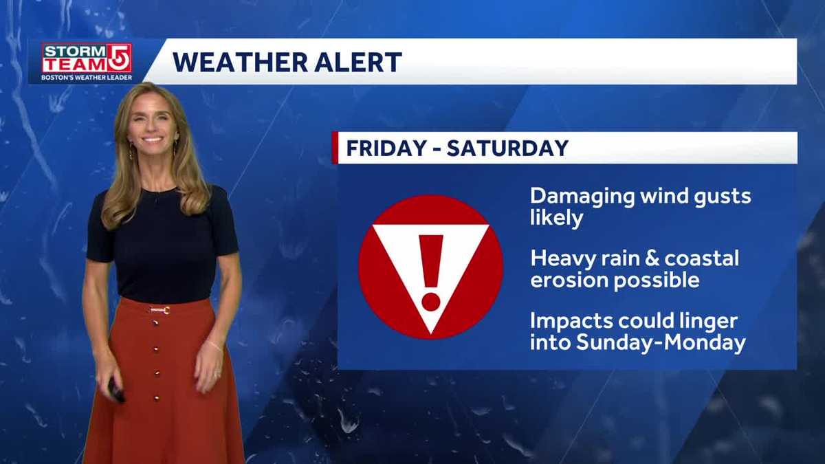 Video: Damaging winds likely, heavy rain possible with storm - WCVB