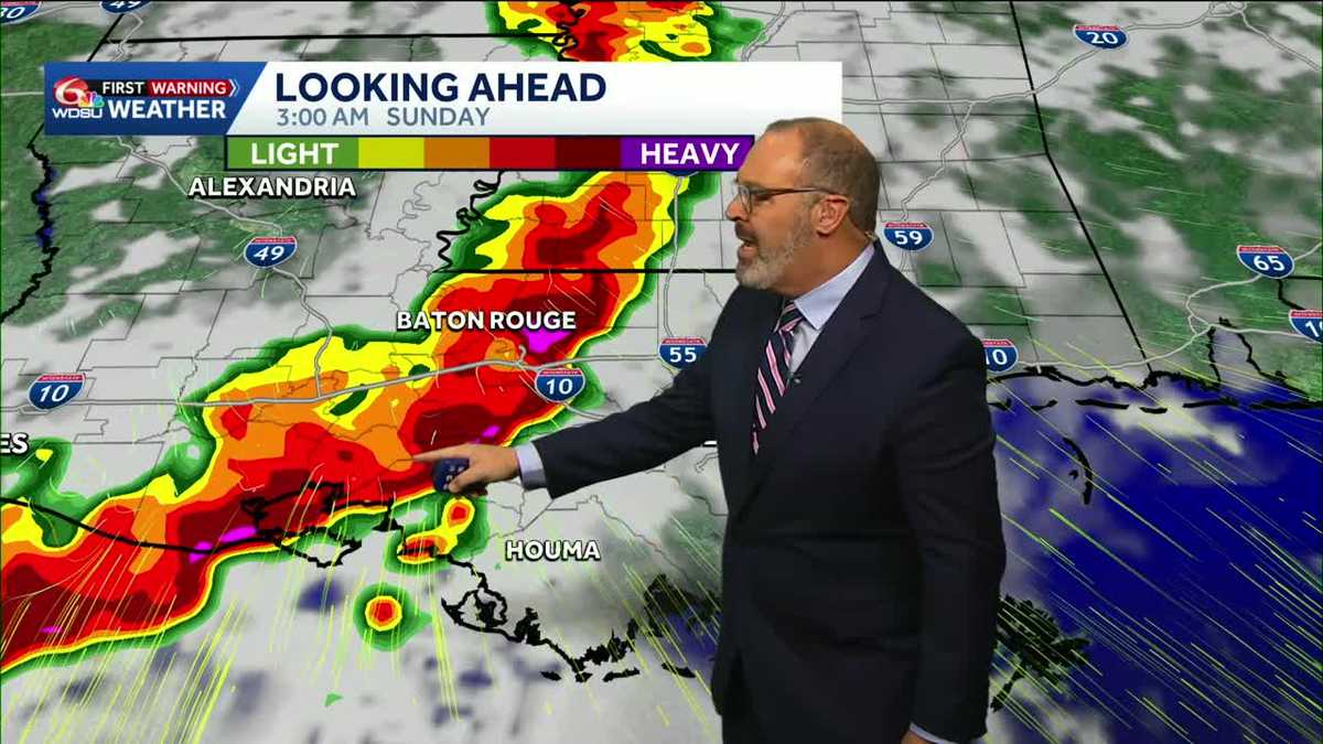 Southeast Louisiana tracking severe storms capable of spin up tornadoes