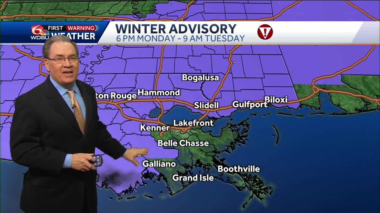 Winter weather advisory and freeze warning tonight