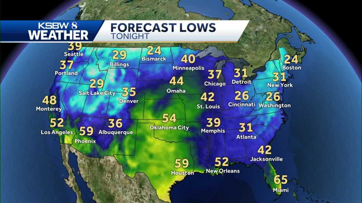 Traveling for Thanksgiving? Here's the weather forecast across the