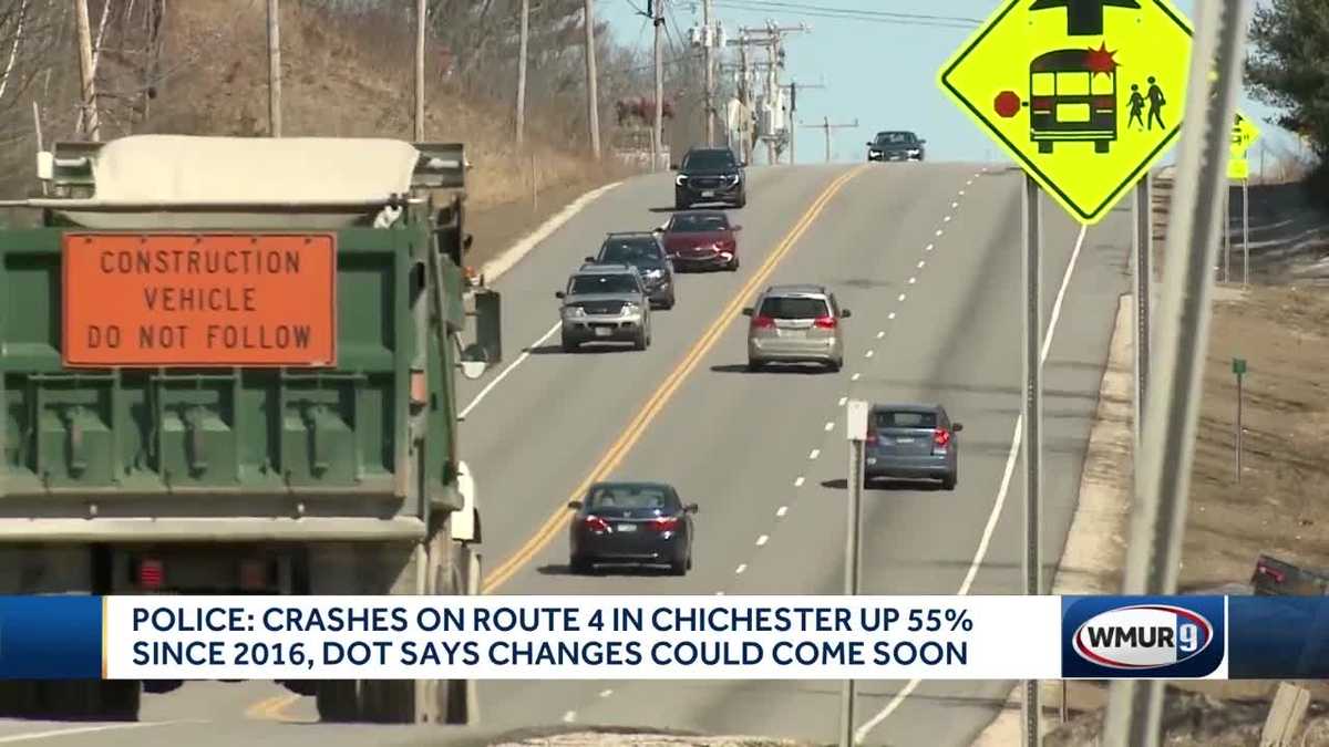 Police Crashes on Route 4 in Chichester up 55 since 2016