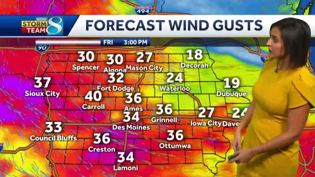 Much colder today with high fire danger in Iowa