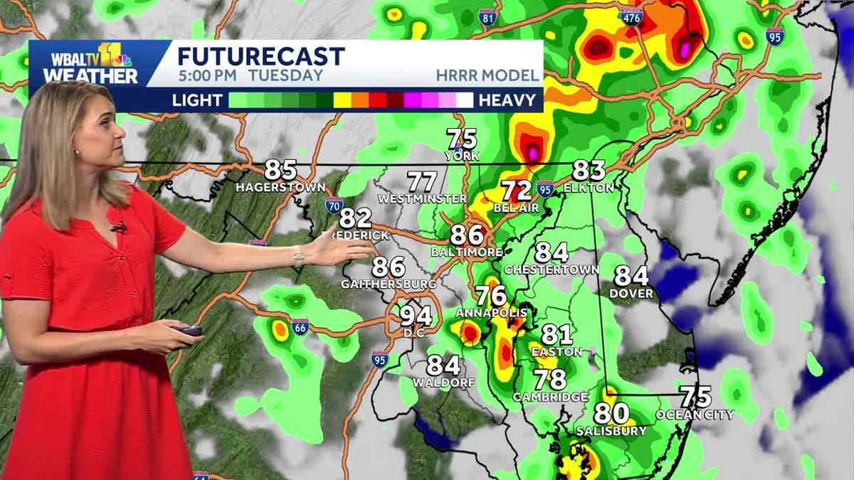 Severe storms possible on Tuesday in the Baltimore area