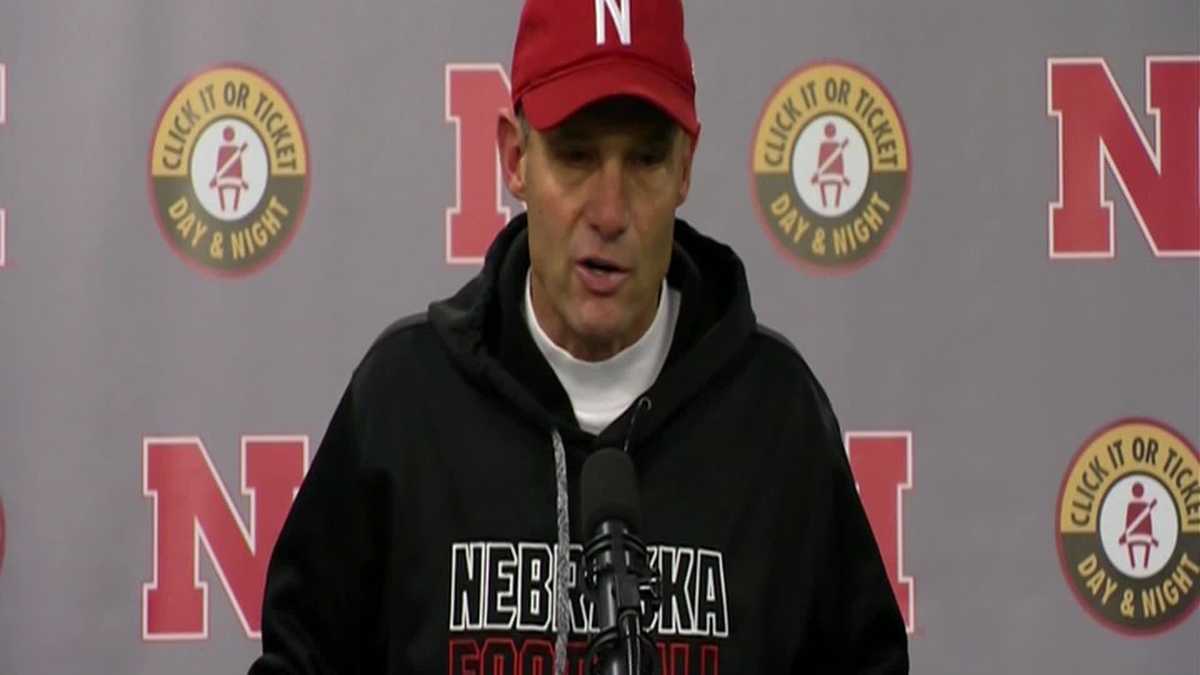 Coach Riley addresses the media after Huskers defeat Michigan State, 3938