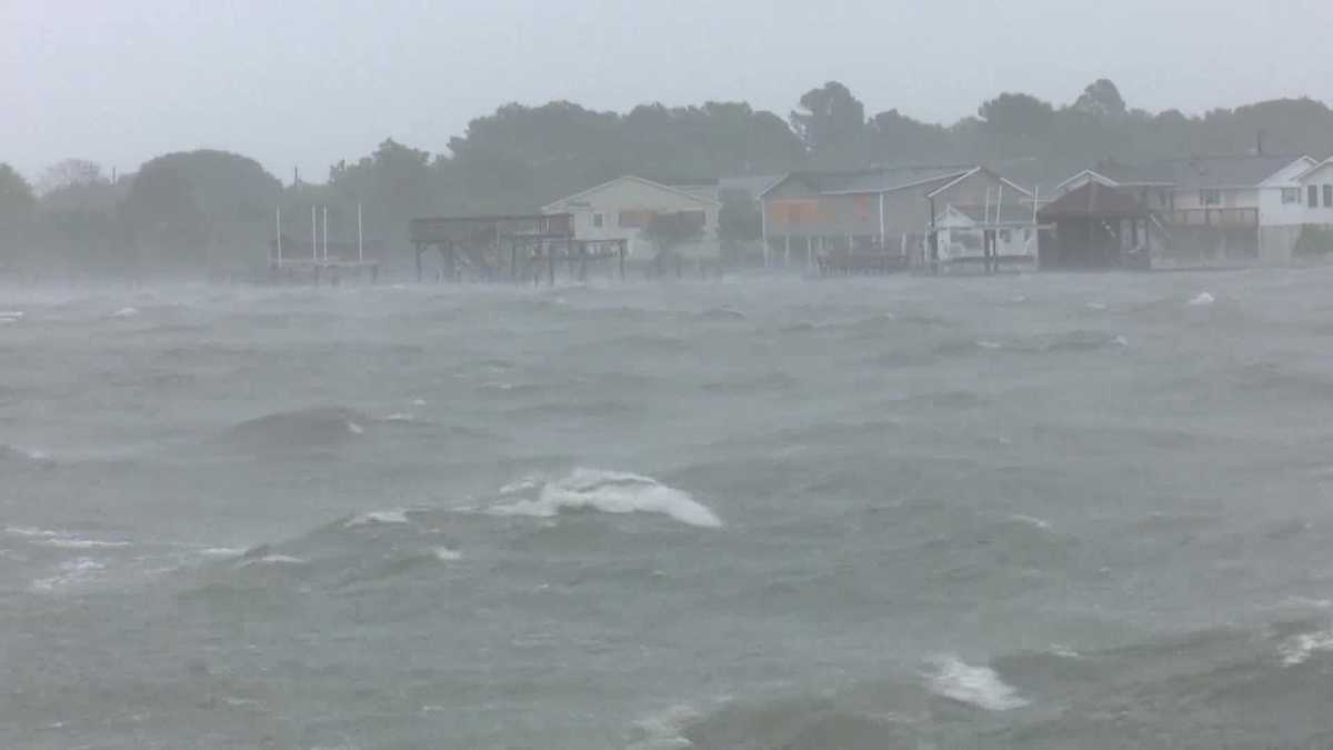 Hurricane Florence causing flooding in eastern North Carolina town of