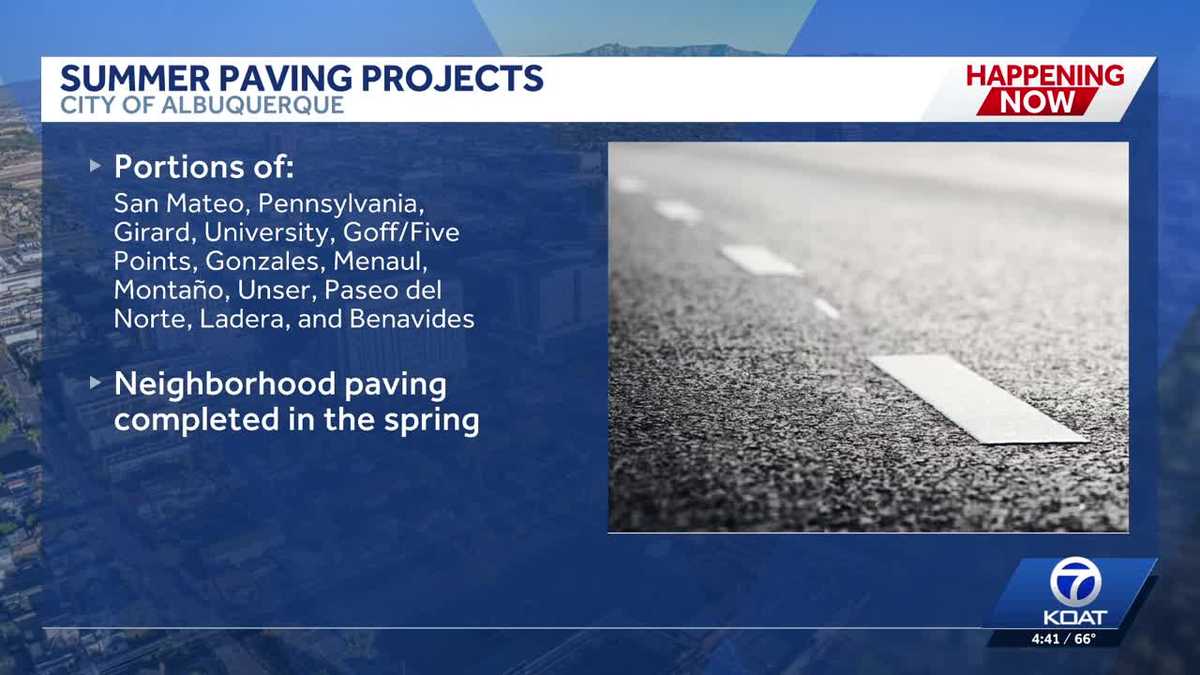 Major road paving project underway in Albuquerque