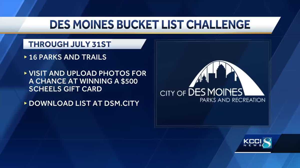 Des Moines Parks and Recreation begins Bucket List Challenge