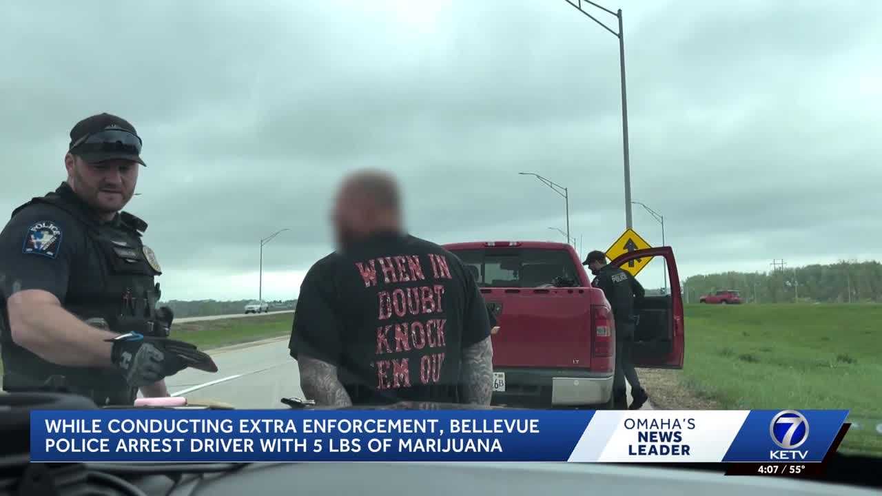 ketv.com - Izzy Fonfara Drewel - Bellevue police ride-along leads to officers arresting driver with 5 pounds of marijuana