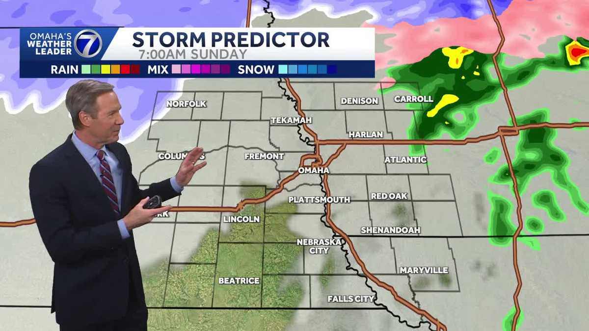 Rain and snow possible Sunday around Omaha in the afternoon