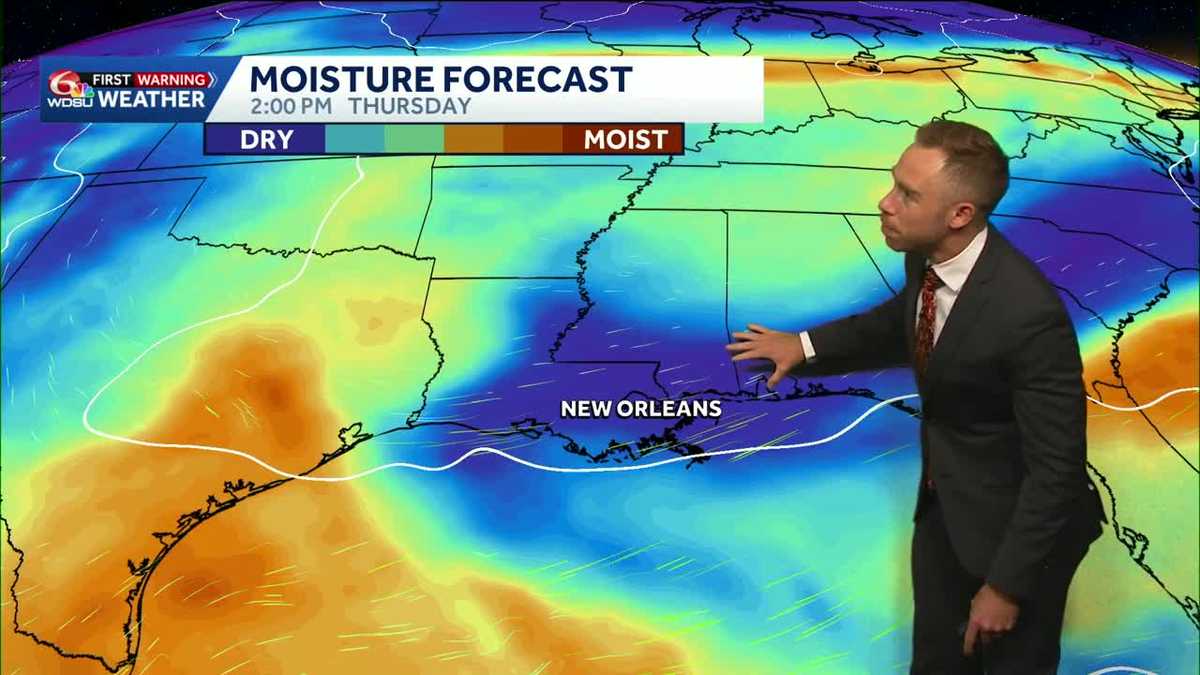 Spotty Louisiana storms ahead of late week drop in humidity!