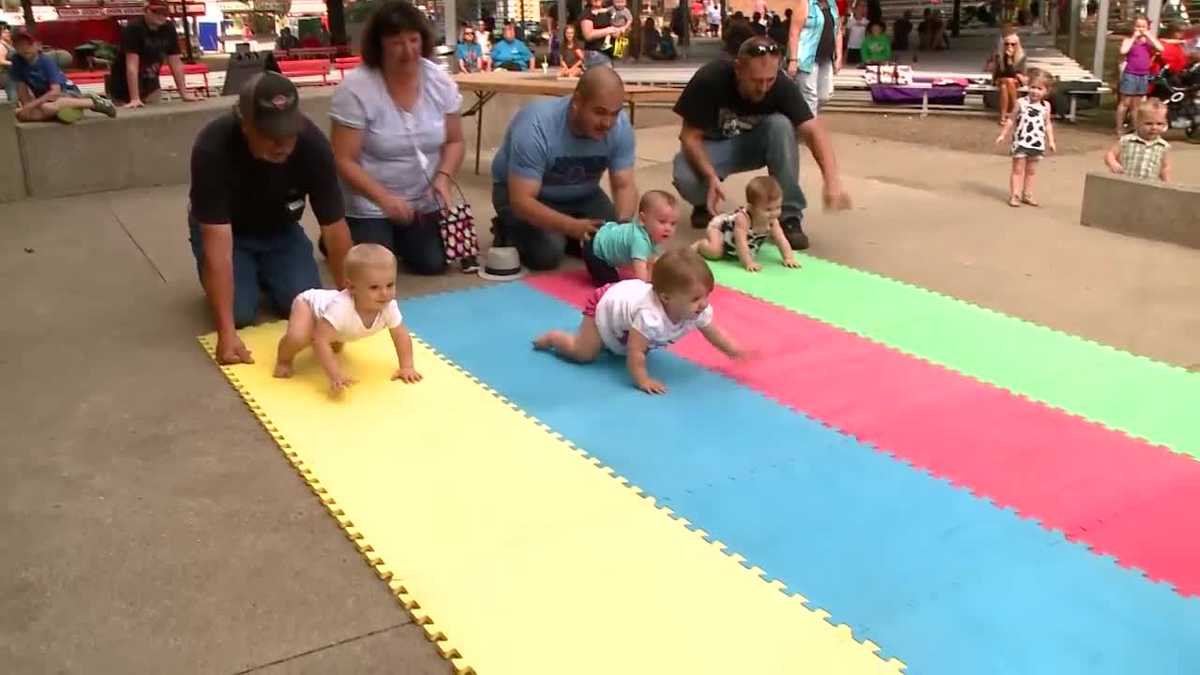 And they're off! Babies race in diaper derby