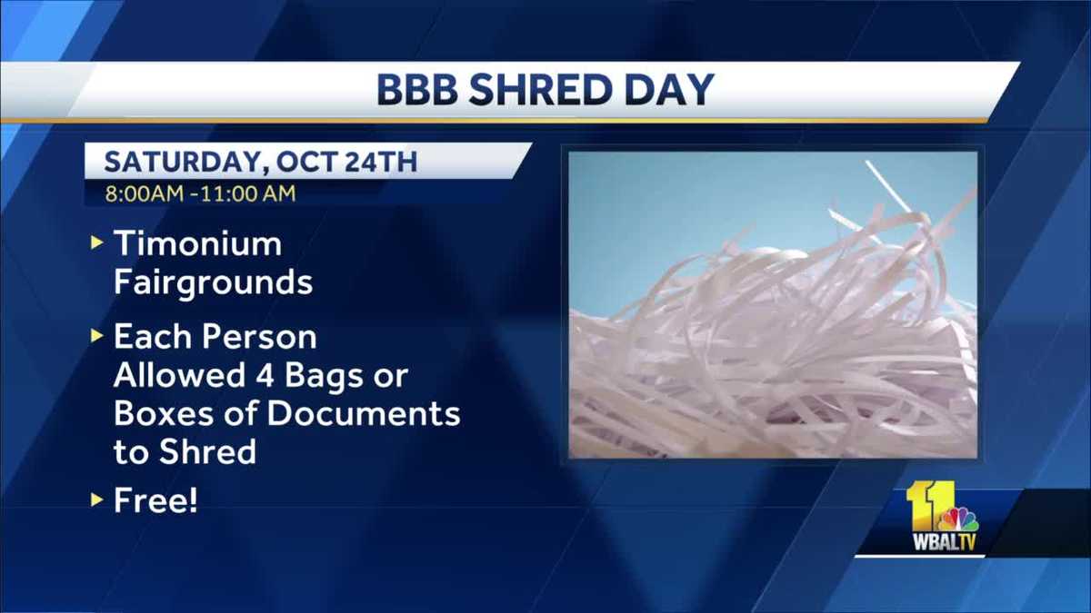 Better Business Bureau of Maryland holds a "Shred Day" to