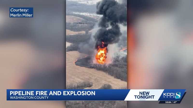 Fire officials investigate pipeline fire in rural Washington County