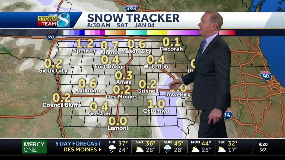 Scattered snow chances on Friday