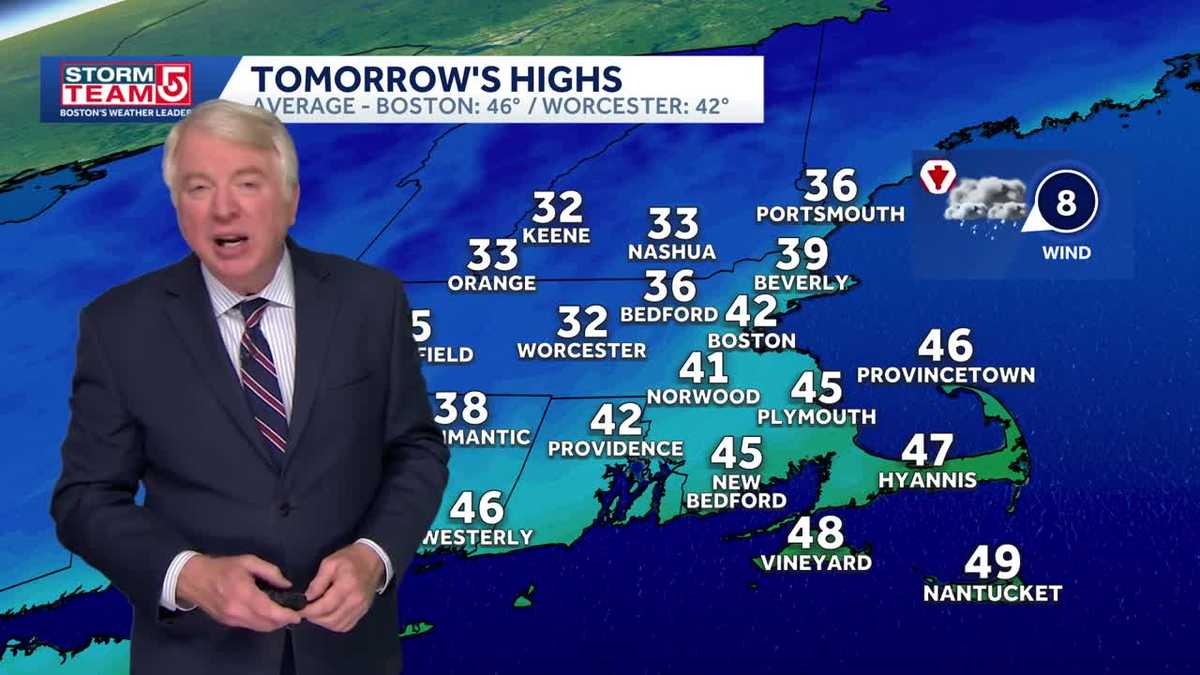 Video: Rain on the coast, snow further inland Tuesday