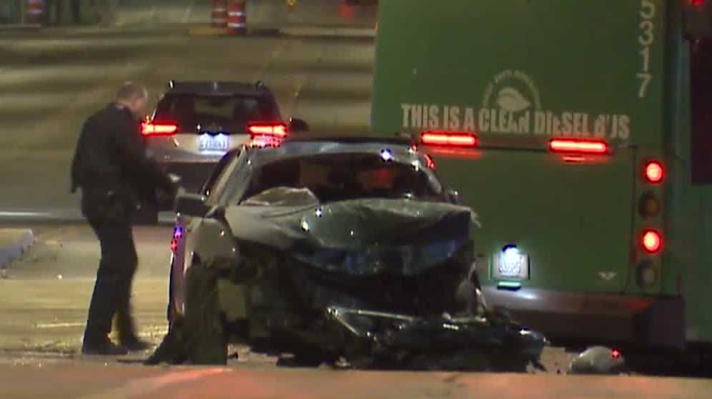 1 dead, 7 injured after car crashes into Milwaukee County bus