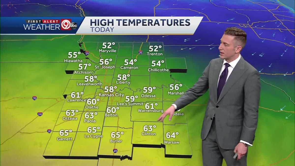Sunny and Cooler Thursday