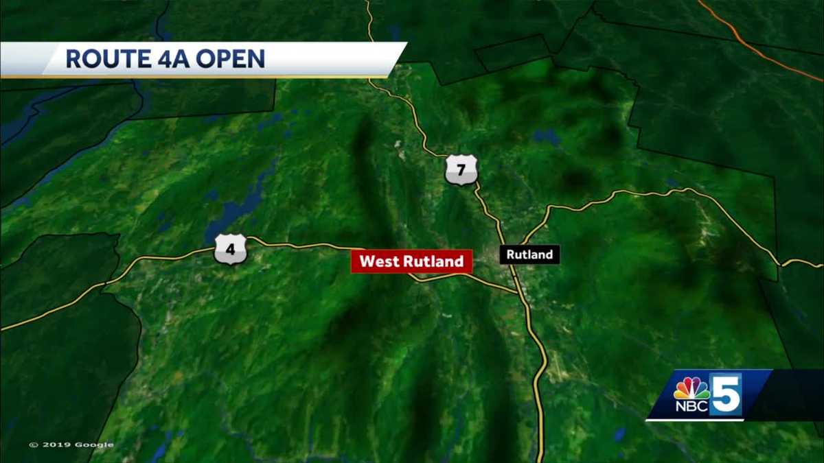 Route 4A in West Rutland is back open after an hours long shutdown due ...