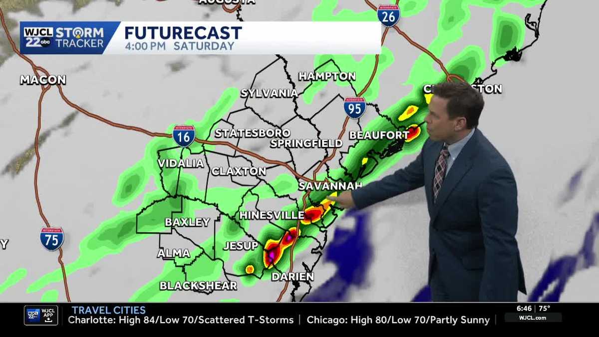 Umbrella needed today in Southeast Georgia and Lowcountry with showers and storms likely