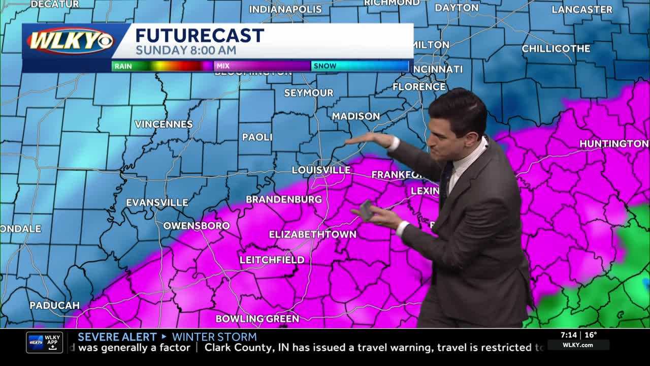 Sunday : More snow north , more ice south
