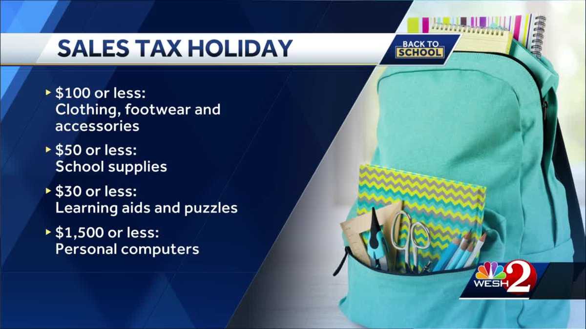 Florida's backtoschool tax holiday Everything you can buy