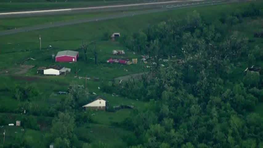 Raw Video: Dozens of homes destroyed by tornadoes in Oklahoma