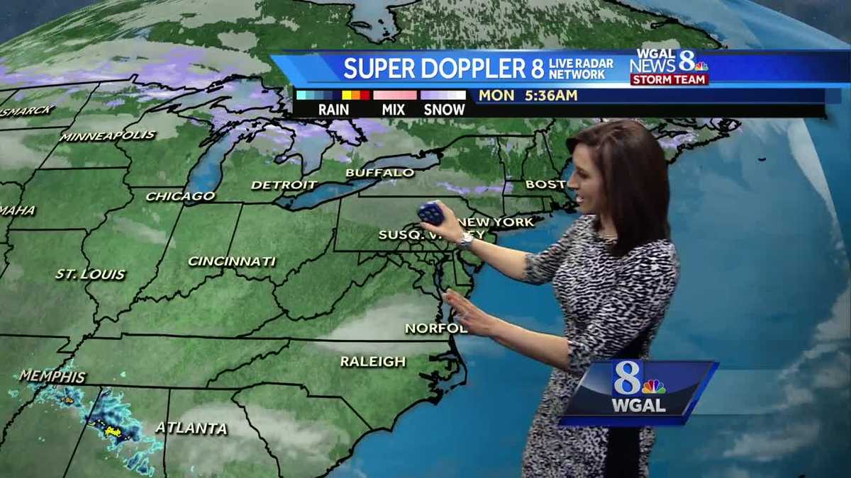 Mostly sunny and mild Monday