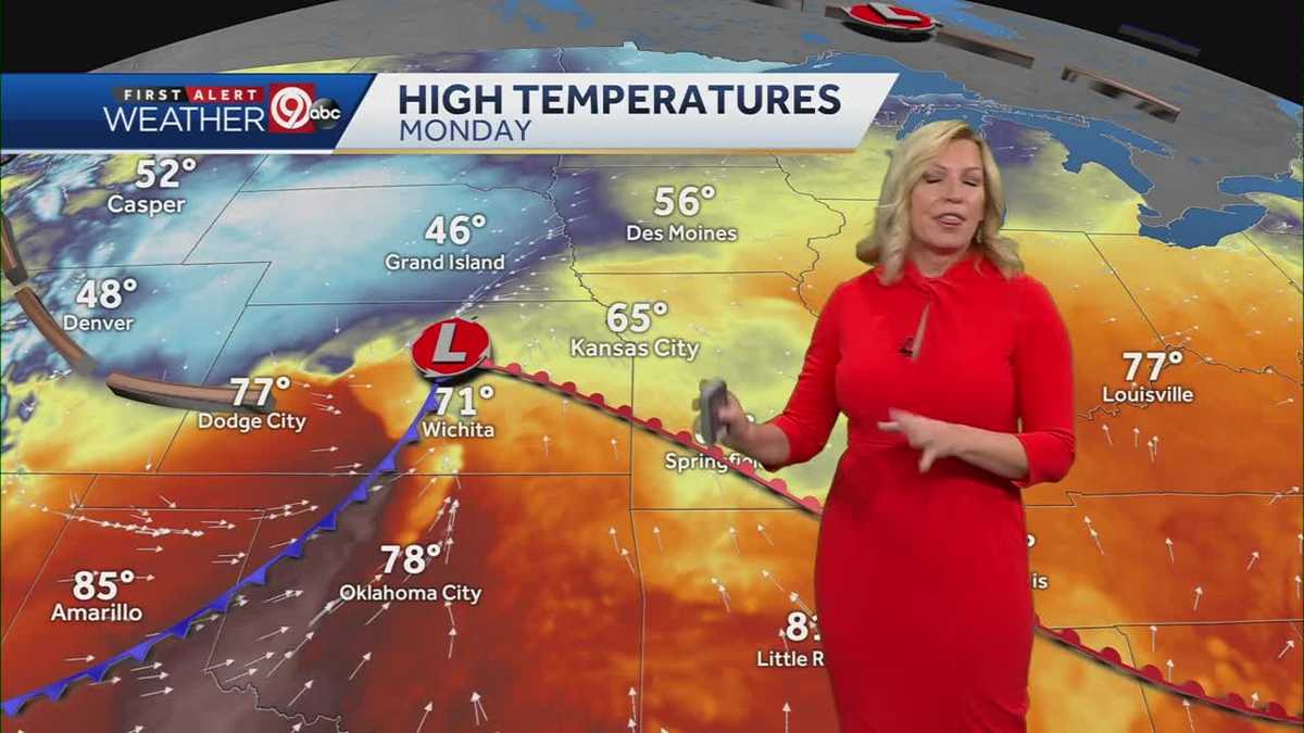 KC is partly cloudy overnight before Monday storms