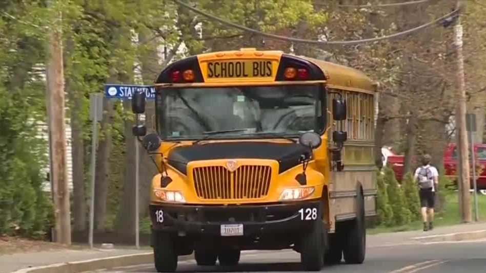 Landscaping truck sideswipes school bus in hitandrun