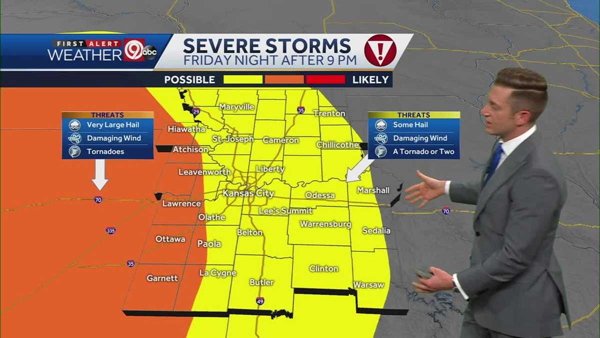 Kansas City to see severe thunderstorms Friday: Forecast - KMBC