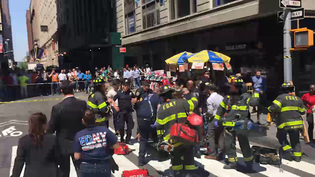 1 killed, several injured after car plows into people in Times Square