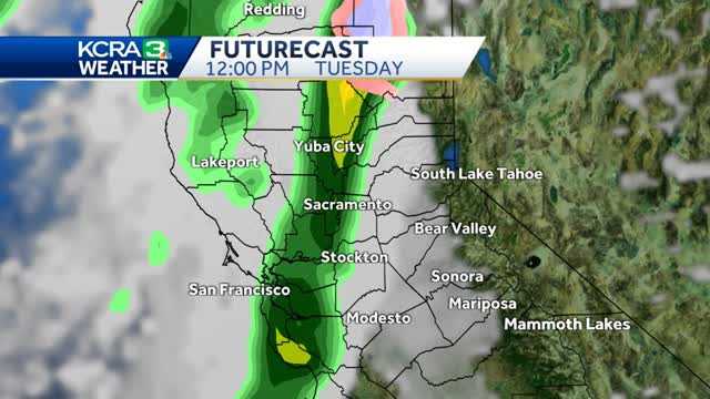 Sunny and warm Monday while another round of rain arrives Tuesday