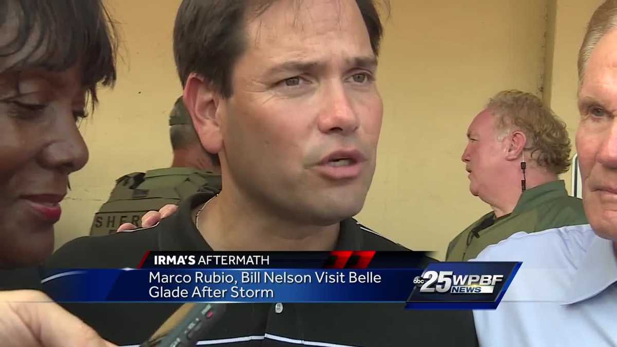 Marco Rubio, Bill Nelson visit Belle Glade after Huricane Irma